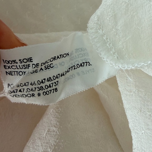 Club Monaco Cream Silk Blouse - Picture 6 of 6